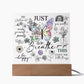 Just Breathe Square LED Lighted Acrylic Plaque