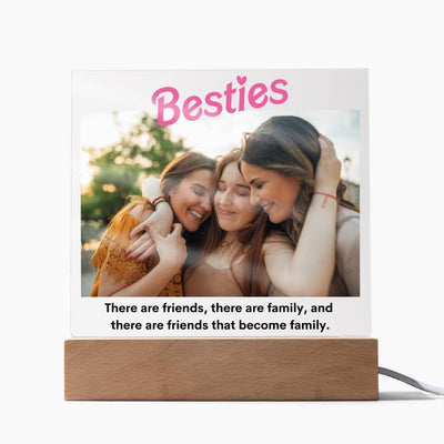 Personalized Besties Photo LED Lighted Plaque