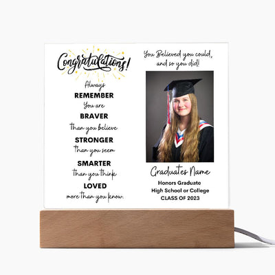 Graduation Gift, Acrylic Square Plaque