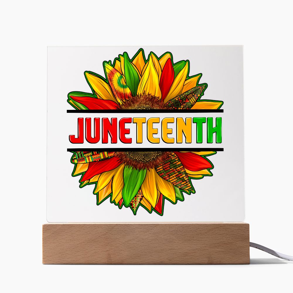 Juneteenth Flower Plaque