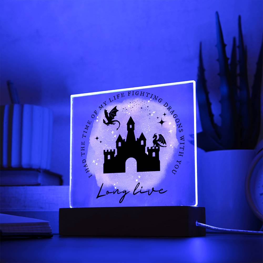 Long Live, I Had The Time Of My Life Fighting Dragons With You, Led Lighted Acrylic Plaque