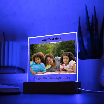 Personalized Family Photo LED Lighted Plaque