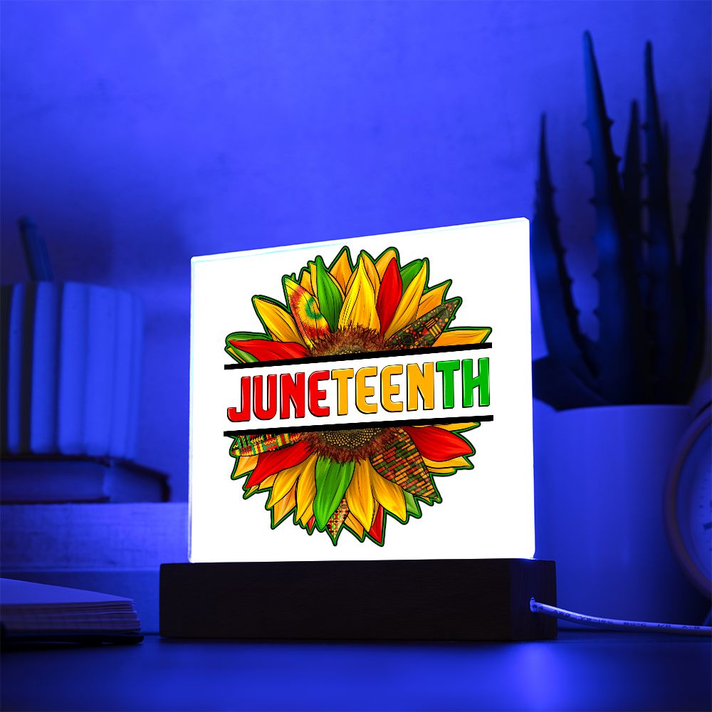 Juneteenth Flower Plaque