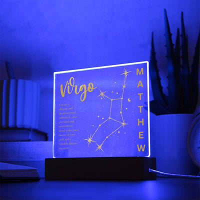 Personalized Virgo LED Lighted Name Plaque