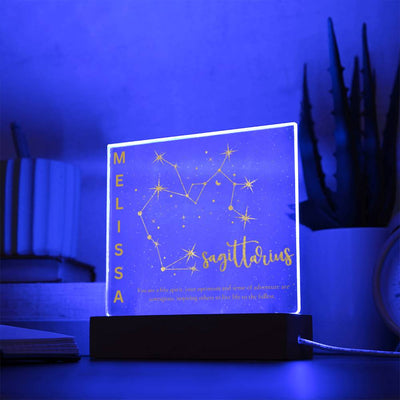 Personalized Sagittarius LED Lighted Name Plaque