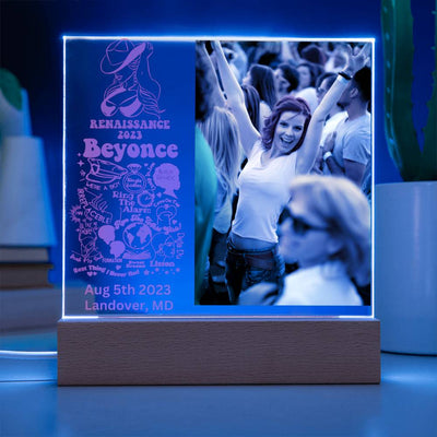 Personalized Beyonce Renaissance Tour LED Lighted Photo Memory Plaque