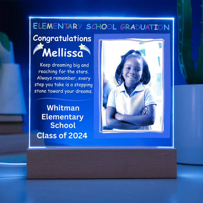 Personalized Elementary School Graduation Photo Acrylic Plaque