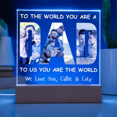 Personalized DAD Photo LED Lighted Acrylic Plaque