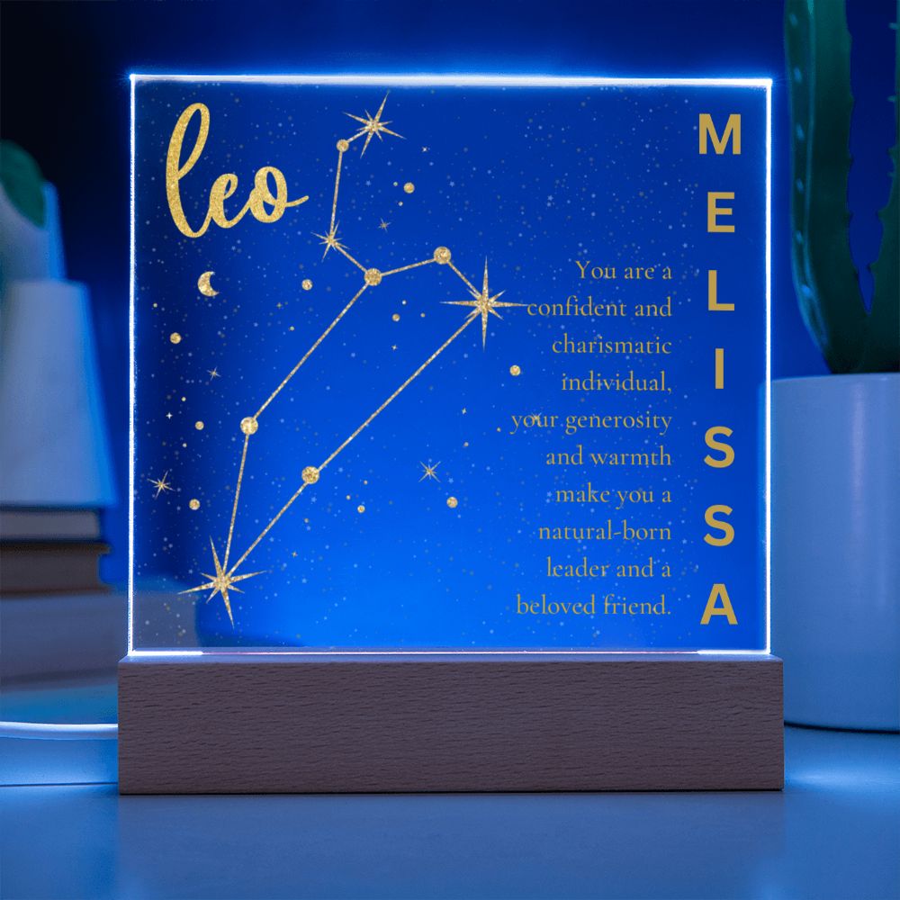 Leo LED Lighted Name Plaque