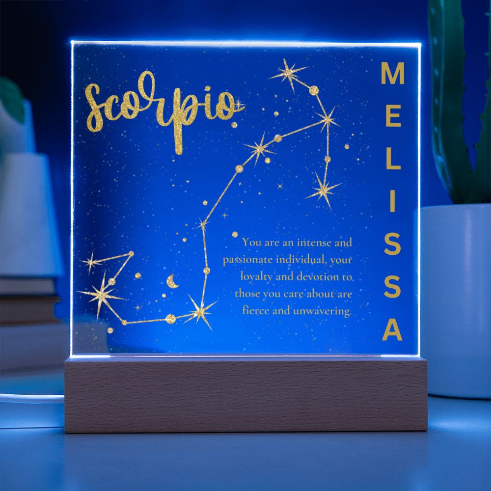 Personalized Scorpio LED Lighted Name Plaque