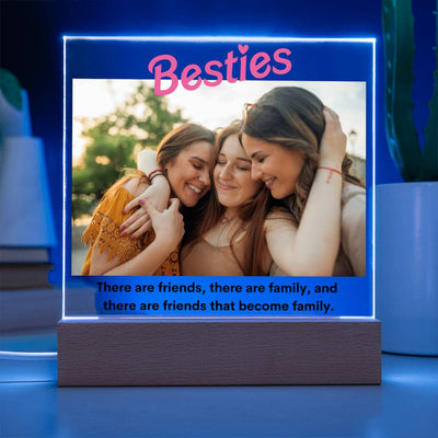 Personalized Besties Photo LED Lighted Plaque