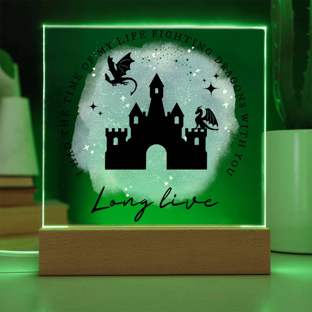 Long Live, I Had The Time Of My Life Fighting Dragons With You, Led Lighted Acrylic Plaque