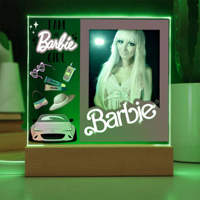 Custom I'm A Barbie Girl Photo LED Lighted Plaque