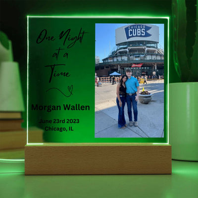 One Night At A Time Concert Memory Plaque