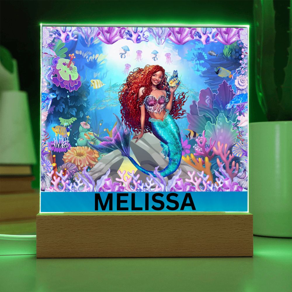 Little Mermaid Name LED Lighted Plaque