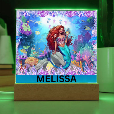 Little Mermaid Name LED Lighted Plaque