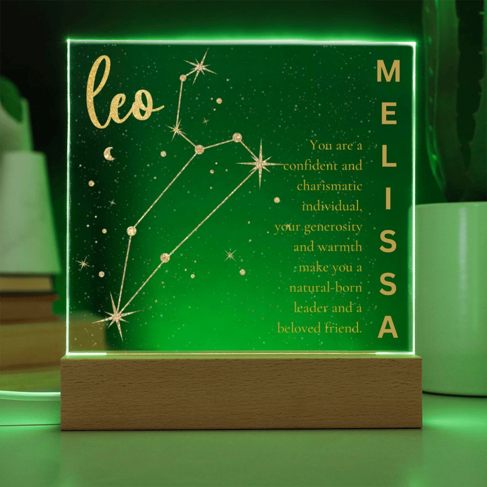 Leo LED Lighted Name Plaque