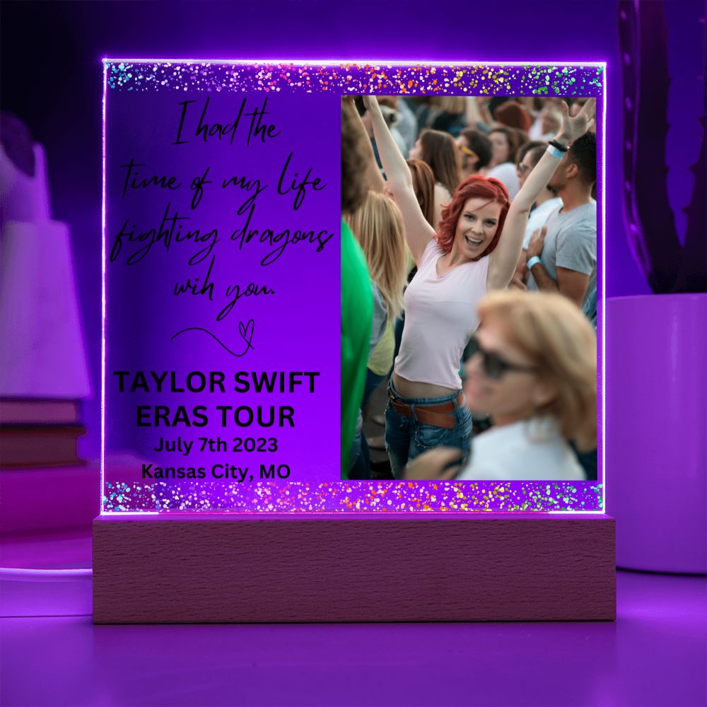 ERAS Tour Photo Memory Plaque I had the time of my life fighting dragons with you.