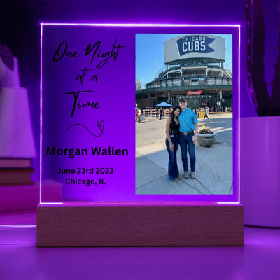 One Night At A Time Concert Memory Plaque