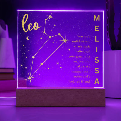 Leo LED Lighted Name Plaque