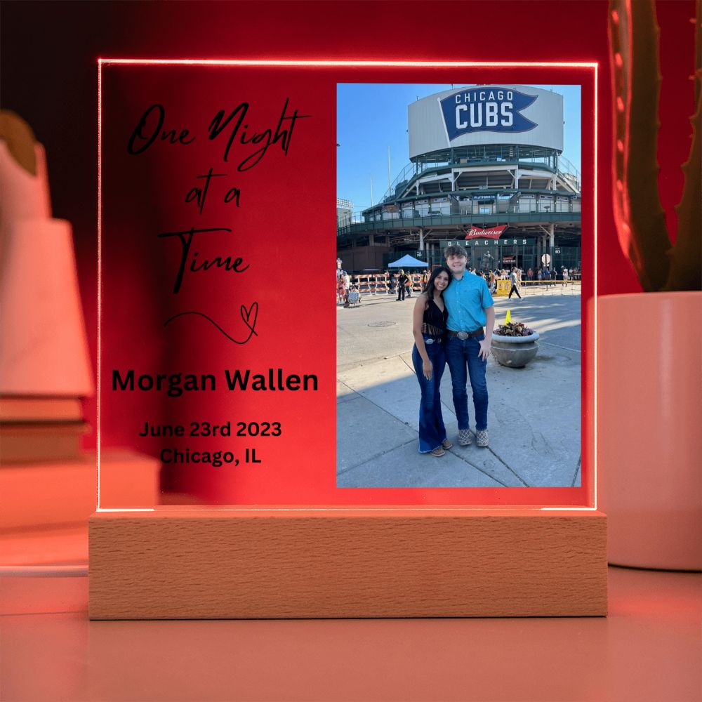 One Night At A Time Concert Memory Plaque