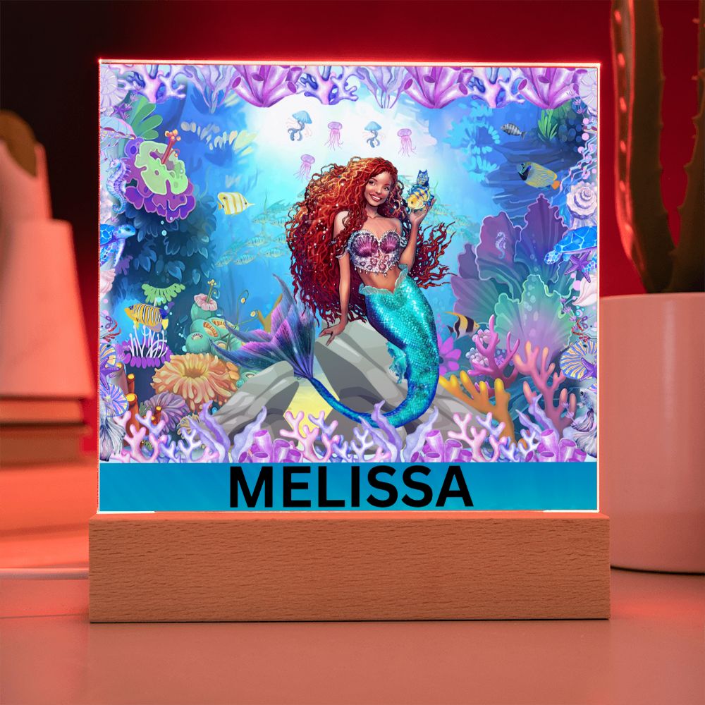 Little Mermaid Name LED Lighted Plaque