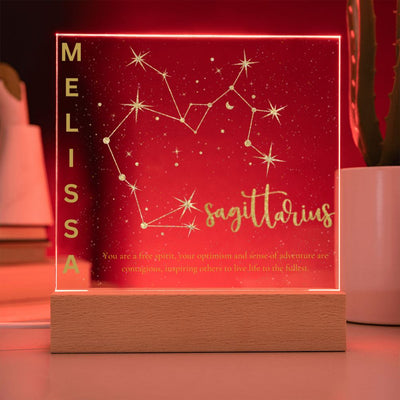 Personalized Sagittarius LED Lighted Name Plaque