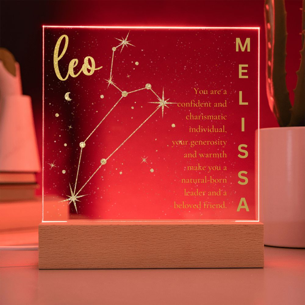 Leo LED Lighted Name Plaque