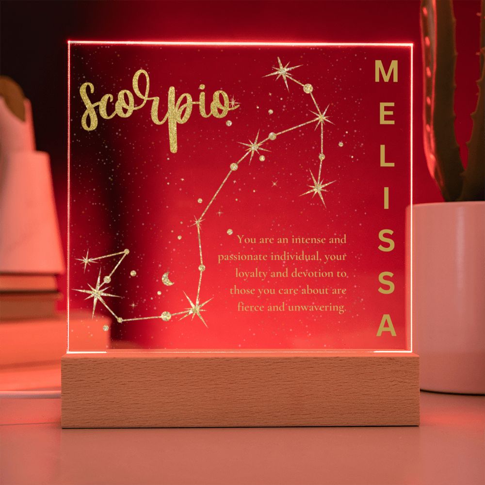 Personalized Scorpio LED Lighted Name Plaque