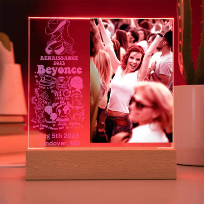 Personalized Beyonce Renaissance Tour LED Lighted Photo Memory Plaque