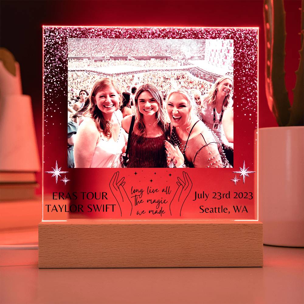 Personalized ERAS Tour Photo Memory LED Lighter Plaque