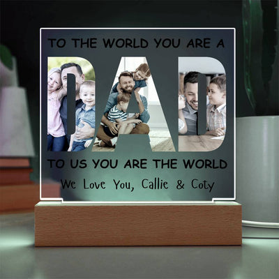 Personalized DAD Photo LED Lighted Acrylic Plaque