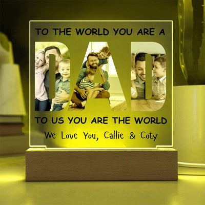 Personalized DAD Photo LED Lighted Acrylic Plaque