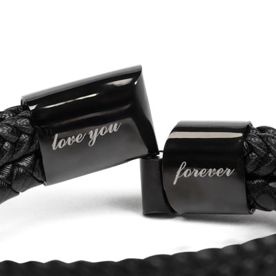 Personalized Son Leather Bracelet