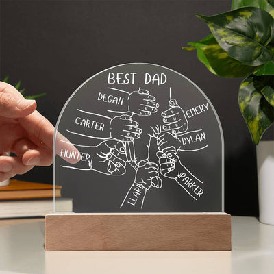 Personalized Best Dad LED Lighted Acrylic Plaque