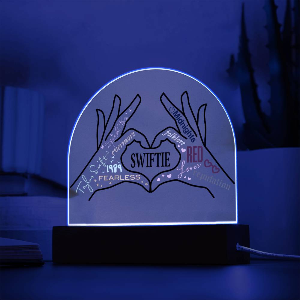 Swiftie Hands Heart LED Lighted Plaque