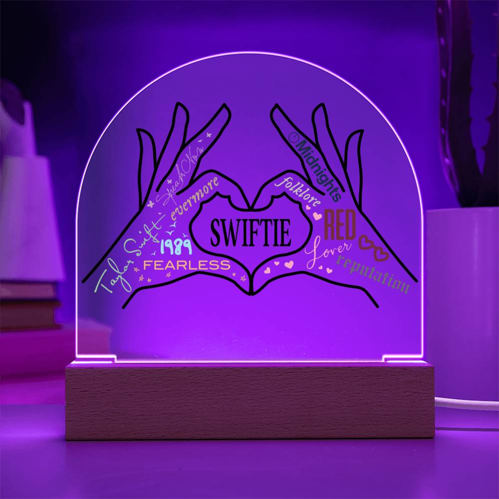 Swiftie Hands Heart LED Lighted Plaque