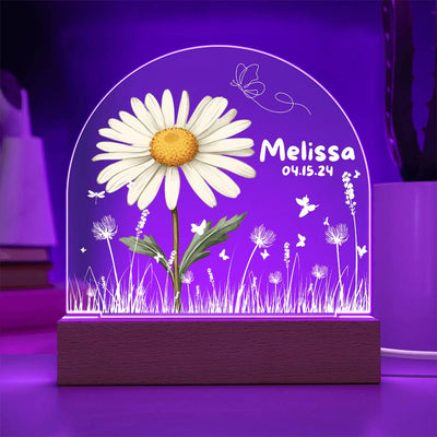 Personalized Birth Month Flower Night Light