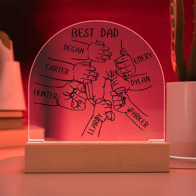 Personalized Best Dad LED Lighted Acrylic Plaque