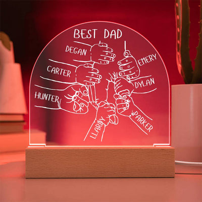 Personalized Best Dad LED Lighted Acrylic Plaque