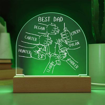 Personalized Best Dad LED Lighted Acrylic Plaque