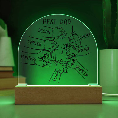 Personalized Best Dad LED Lighted Acrylic Plaque