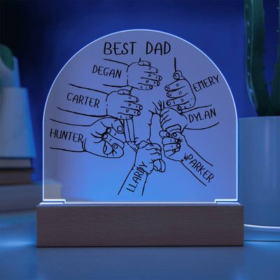 Personalized Best Dad LED Lighted Acrylic Plaque