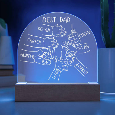 Personalized Best Dad LED Lighted Acrylic Plaque