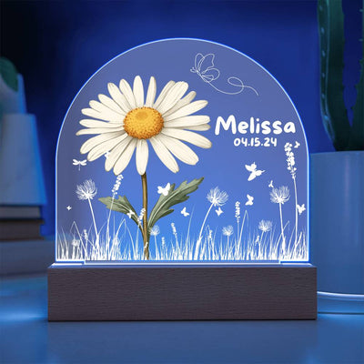 Personalized Birth Month Flower Night Light