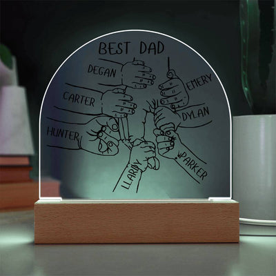 Personalized Best Dad LED Lighted Acrylic Plaque