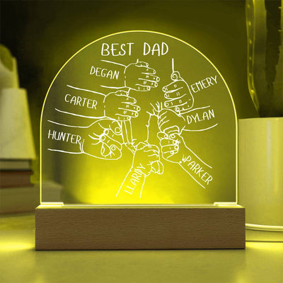 Personalized Best Dad LED Lighted Acrylic Plaque