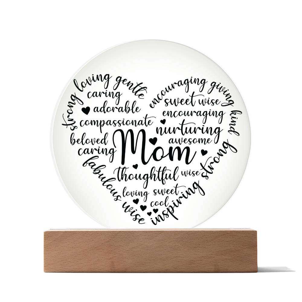 MOM Circle Acrylic Plaque