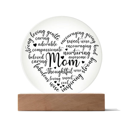 MOM Circle Acrylic Plaque