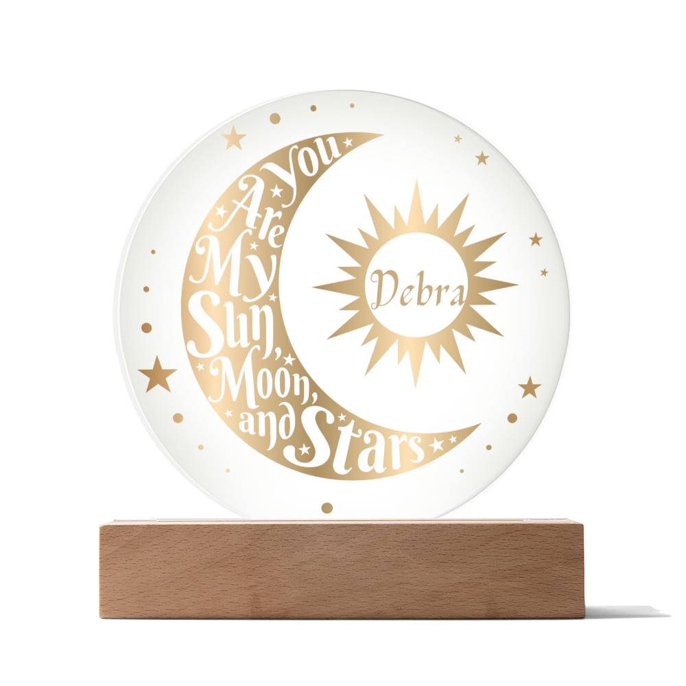 You Are My Sun Moon & Stars LED Lighted Plaque